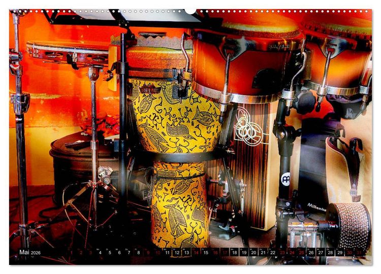 Produktbild: Percussion - Rhythmus im Blut (Wandkalender 2026 DIN A2 quer), CALVENDO Monatskalender