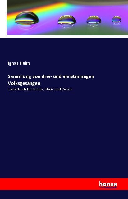 Produktbild: Sammlung von drei- und vierstimmigen Volksges&auml;ngen