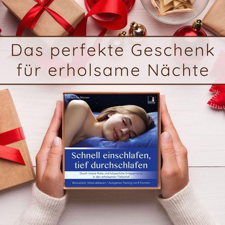 Produktbild: Schnell einschlafen, tief durchschlafen &ndash; Einschlafmeditation CD {inkl. Autogenes Training zum Stress Abbauen} gegen Schlafst&ouml;rung