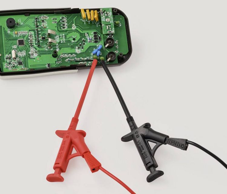 Produktbild: VOLTCRAFT MSK-120 rot Sicherheits-Klemmpr&uuml;fspitze CAT IV 600 V, CAT III 1000V Rot