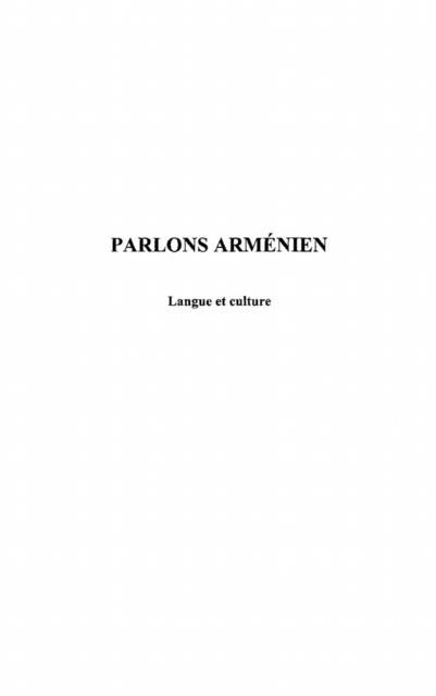 Produktbild: Parlons armenien
