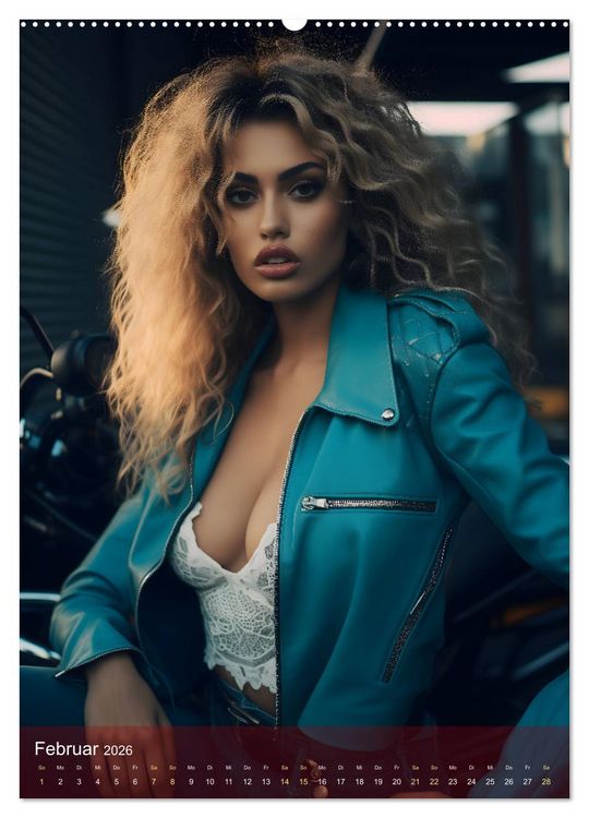 Produktbild: Bikes and Girls: Sexy M&auml;dels auf hei&szlig;en Mottorr&auml;dern (hochwertiger Premium Wandkalender 2026 DIN A2 hoch), Kunstdruck in Hochglanz