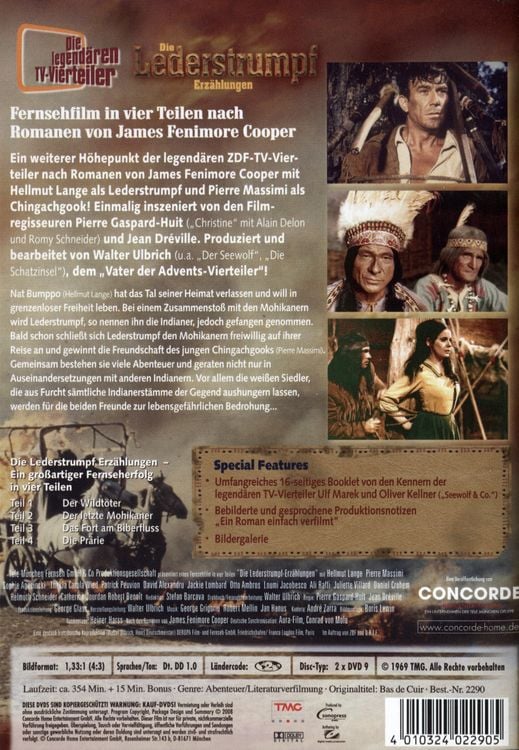 Produktbild: Die Lederstrumpf Erz&auml;hlungen [2 DVDs]