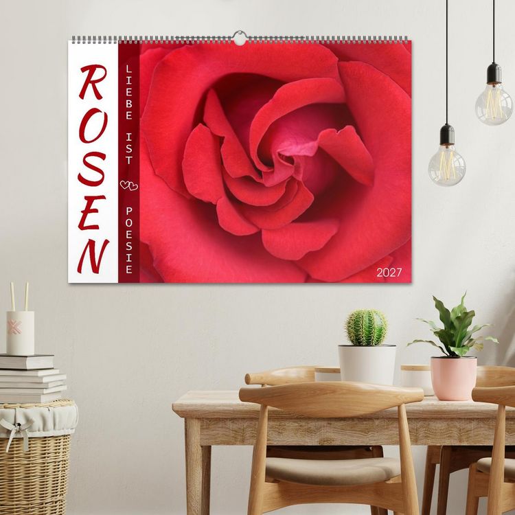Produktbild: Rosen, Liebe ist (Wandkalender 2027 DIN A2 quer), CALVENDO Monatskalender