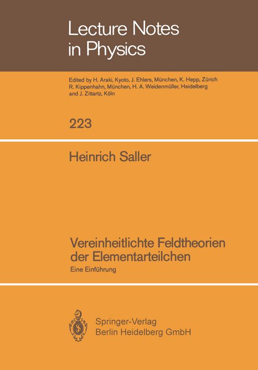 Produktbild: Vereinheitlichte Feldtheorien der Elementarteilchen