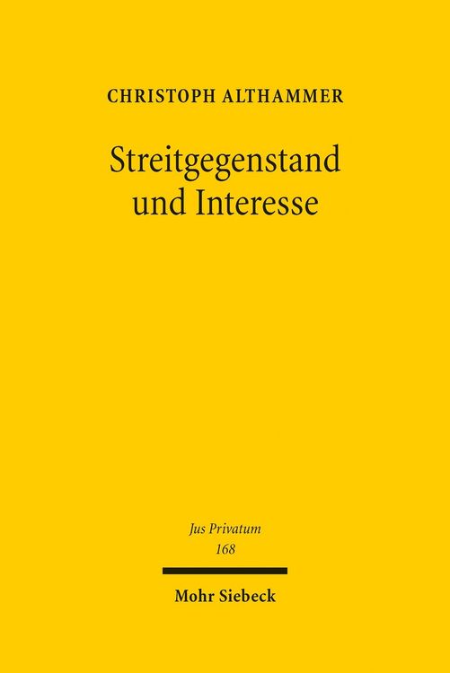 Produktbild: Streitgegenstand und Interesse