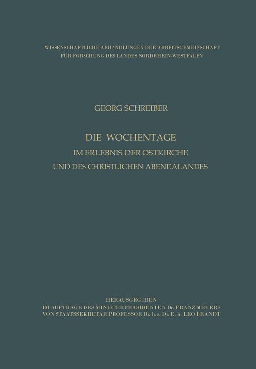 Produktbild: Die Wochentage im Erlebnis der Ostkirche und des christlichen Abendlandes