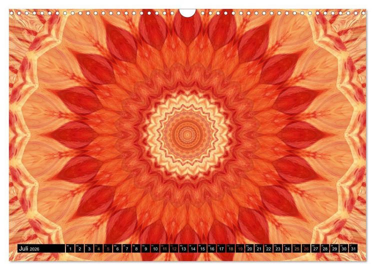 Produktbild: Energie - Mandalas in orange (Wandkalender 2026 DIN A3 quer), CALVENDO Monatskalender