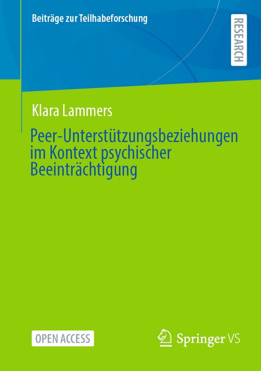 Produktbild: Peer-Unterst&uuml;tzungsbeziehungen im Kontext psychischer Beeintr&auml;chtigung