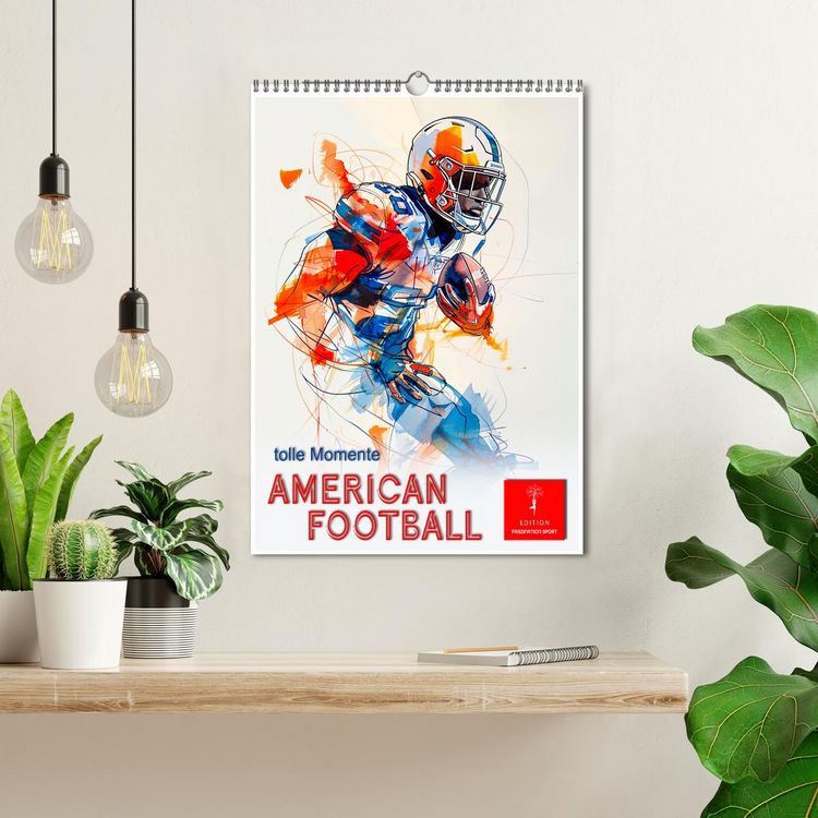 Produktbild: American Football - tolle Momente (Wandkalender 2026 DIN A3 hoch), CALVENDO Monatskalender