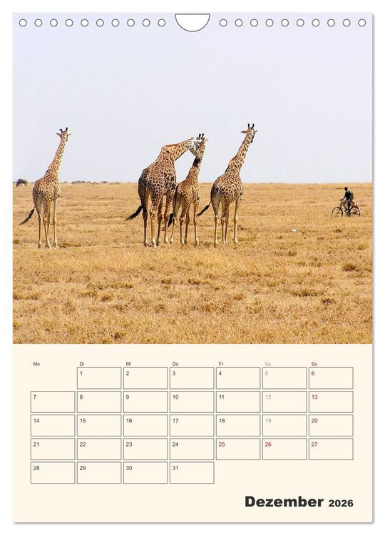 Produktbild: Kenia - Terminplaner (Wandkalender 2026 DIN A4 hoch), CALVENDO Monatskalender