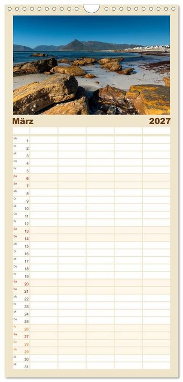Produktbild: Familienplaner 2027 - Kapstadt und seine Umgebung mit 5 Spalten (Wandkalender, 21 x 45 cm) CALVENDO
