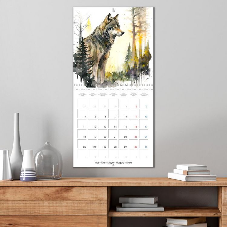 Produktbild: Animaux de la for&ecirc;t &agrave; l'aquarelle (Calendrier mural carr&eacute; 2026 30x30 cm) Calendrier double avec une page pour vos prises de notes