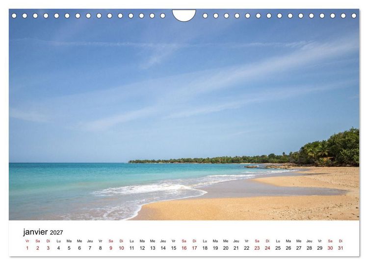 Produktbild: Guadeloupe - Antilles fran&ccedil;aises (Calendrier mural 2027 DIN A4 vertical), CALVENDO calendrier mensuel