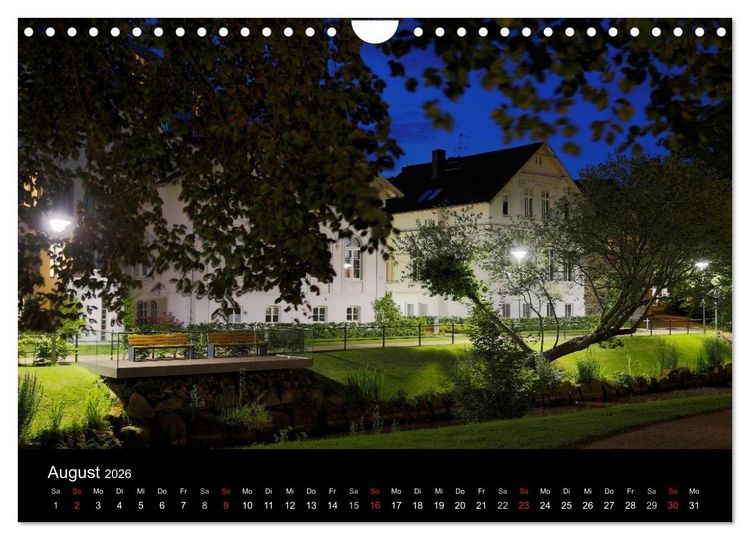 Produktbild: Oldenburg bei Nacht (Wandkalender 2026 DIN A4 quer), CALVENDO Monatskalender