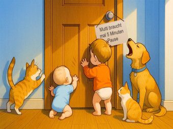 Produktbild: CALVENDO Puzzle Wenn Mutti mal kurz auf Toilette ist | 2000 Teile Lege-Gr&ouml;&szlig;e 90x67cm Foto-Puzzle f&uuml;r gl&uuml;ckliche Stunden