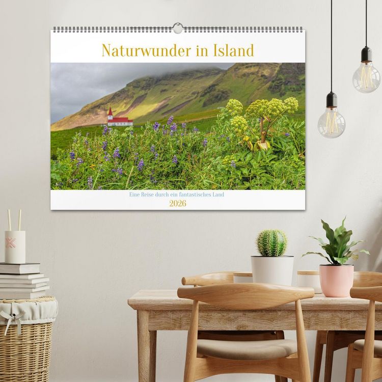 Produktbild: Naturwunder in Island (Wandkalender 2026 DIN A2 quer), CALVENDO Monatskalender