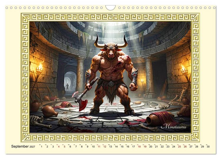 Produktbild: Ungeheuer der griechischen Mythologie (Wandkalender 2027 DIN A3 quer), CALVENDO Monatskalender