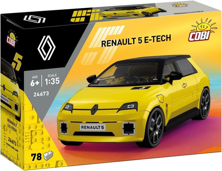 Produktbild: COBI 24673 - Renault 5 E-Tech (Yellow), Bausatz 1:35, 78 Klemmbausteine