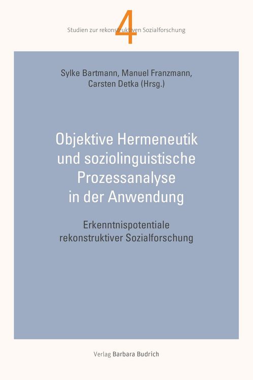 Produktbild: Objektive Hermeneutik und soziolinguistische Prozessanalyse in der Anwendung
