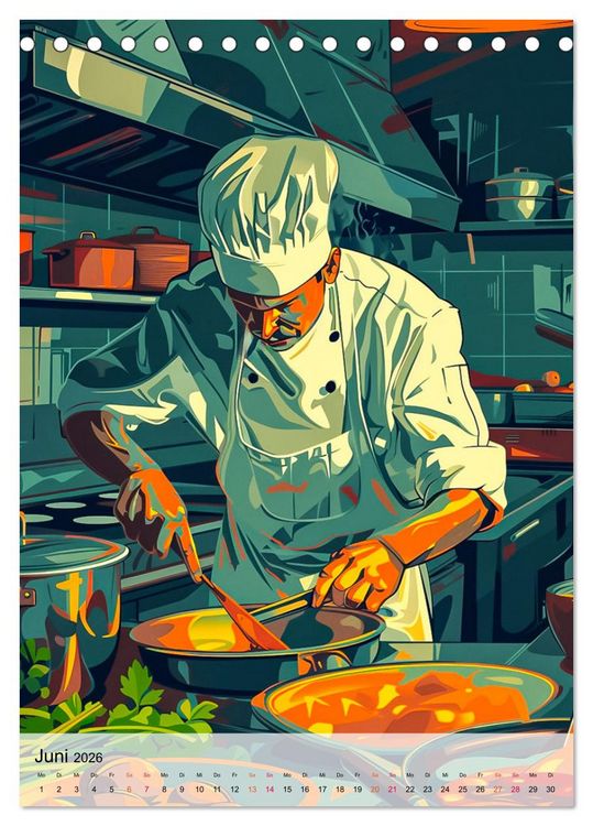 Produktbild: Chef de Cuisine - Mein Traumberuf Koch (Tischkalender 2026 DIN A5 hoch), CALVENDO Monatskalender