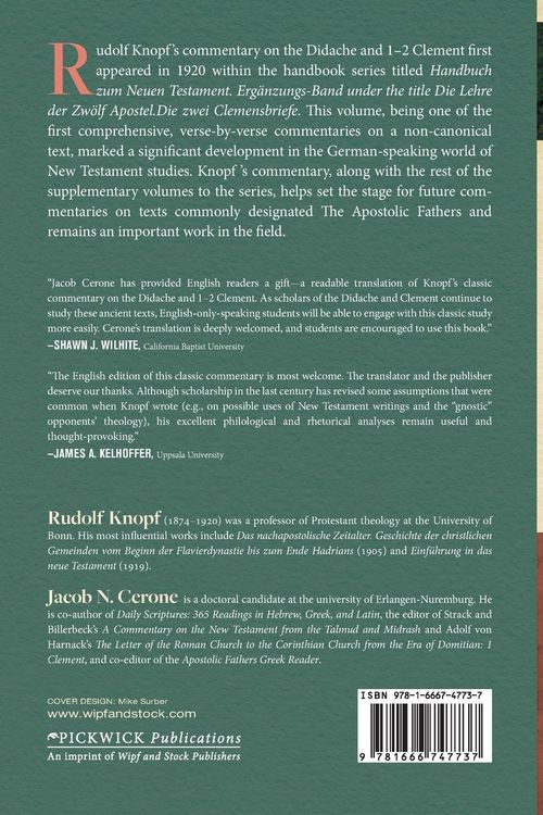 Produktbild: Commentary on the Didache and on 1-2 Clement
