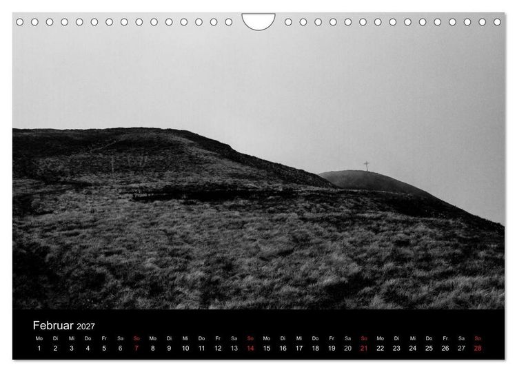 Produktbild: BERGE IN SCHWARZ WEISS (Wandkalender 2027 DIN A4 quer), CALVENDO Monatskalender