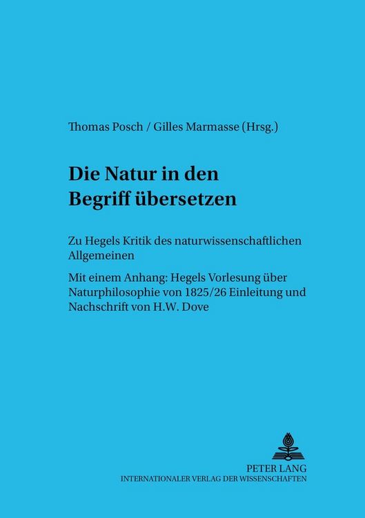 Produktbild: Die Natur in den Begriff &uuml;bersetzen
