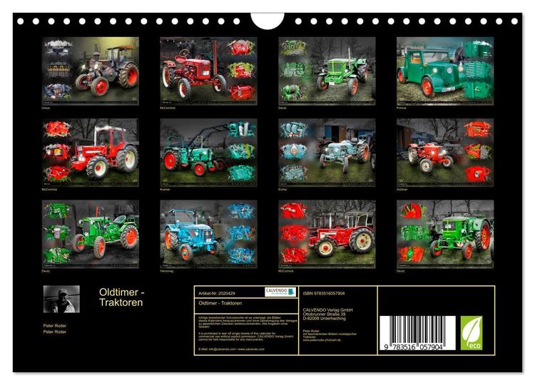 Produktbild: Oldtimer - Traktoren (Wandkalender 2026 DIN A4 quer), CALVENDO Monatskalender