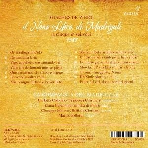 Produktbild: Giaches de Wert,Nono libro de madrigali