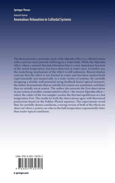 Produktbild: Anomalous Relaxation in Colloidal Systems