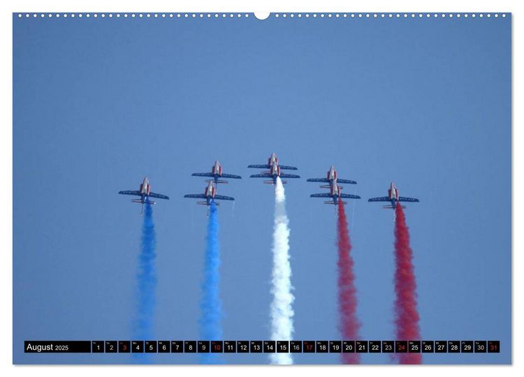 Produktbild: Augenblicke in der Luft: Patrouille de France (hochwertiger Premium Wandkalender 2025 DIN A2 quer), Kunstdruck in Hochglanz