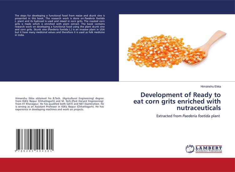 Produktbild: Development of Ready to eat corn grits enriched with nutraceuticals