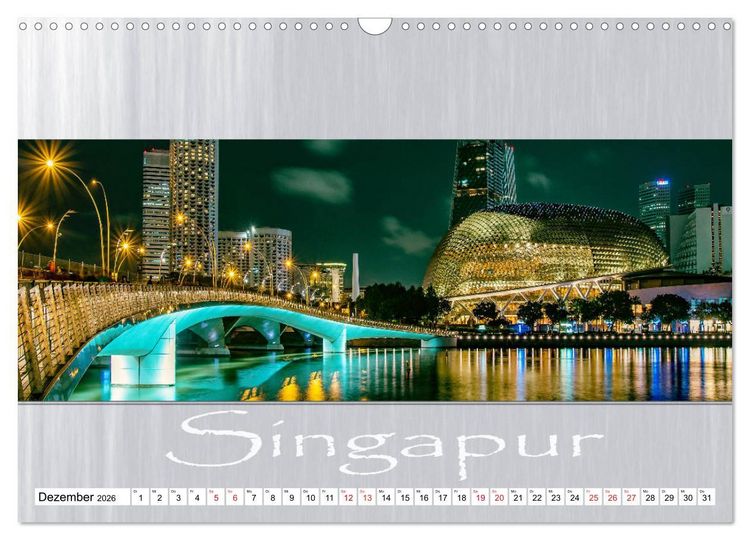 Produktbild: Singapur - Panoramablick (Wandkalender 2026 DIN A3 quer), CALVENDO Monatskalender