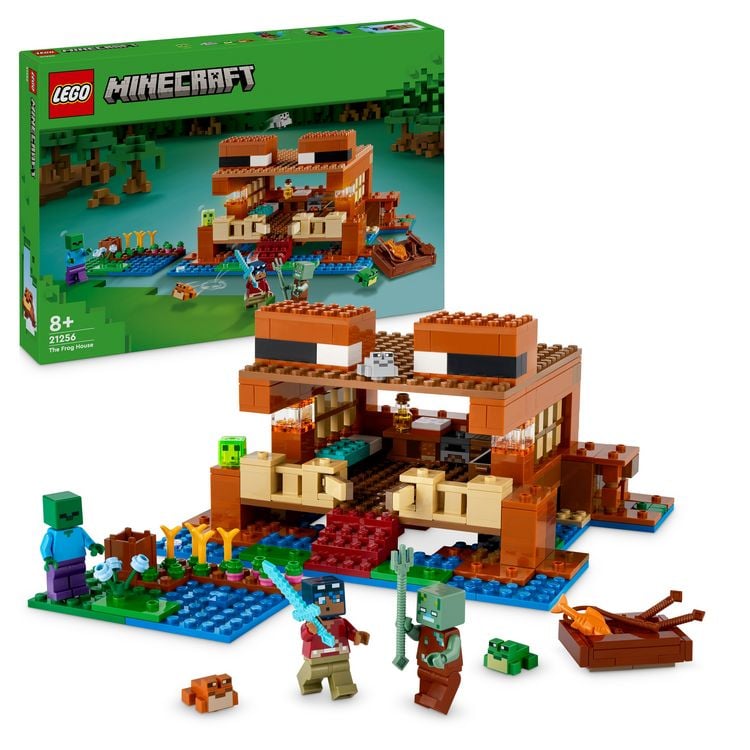 Produktbild: LEGO Minecraft 21256 Das Froschhaus, Gamer Spielzeug mit Tierfiguren