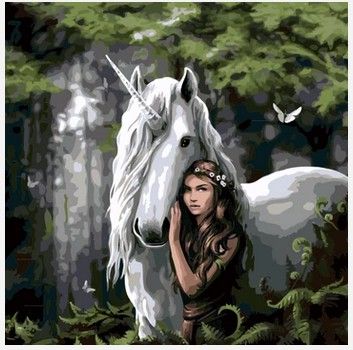 Produktbild: Craft Buddy PBN5050E - Paint by Numbers, Forest Maiden, 50x50 cm