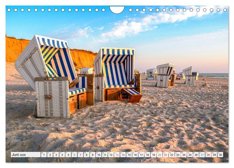 Produktbild: INSELLIEBE SYLT Zauberhafte Momente (Wandkalender 2026 DIN A4 quer), CALVENDO Monatskalender