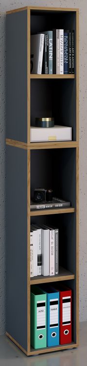 Produktbild: Holz B&uuml;ro Regal B&uuml;cher Ordner Salia 5fach B. 30 cm