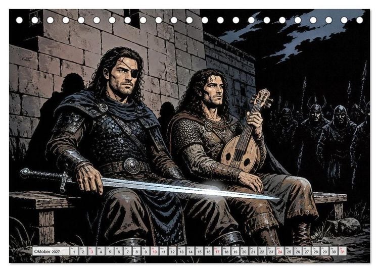 Produktbild: Die Nibelungen: Glanz und Verderben (Tischkalender 2027 DIN A5 quer), CALVENDO Monatskalender