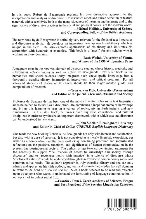 Produktbild: New Foundations for a Science of Text and Discourse