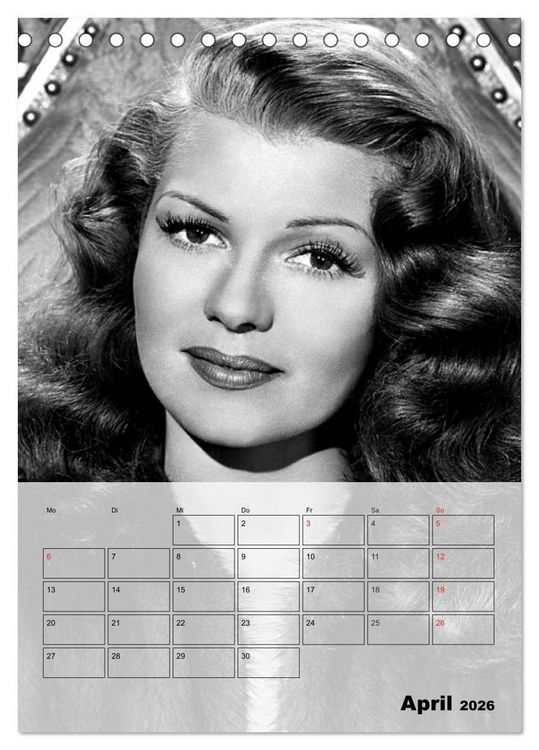 Produktbild: Filmstars der goldenen Leinwandjahre (Tischkalender 2026 DIN A5 hoch), CALVENDO Monatskalender