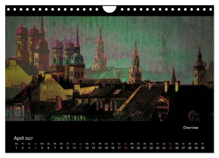 Produktbild: M&uuml;nchen digital (Wandkalender 2027 DIN A4 quer), CALVENDO Monatskalender