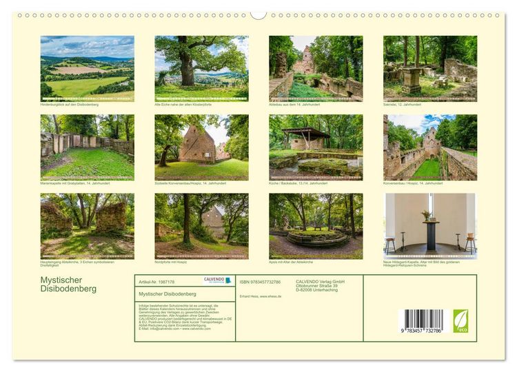 Produktbild: Mystischer Disibodenberg (hochwertiger Premium Wandkalender 2026 DIN A2 quer), Kunstdruck in Hochglanz