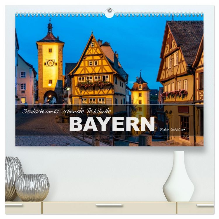 Produktbild: Deutschlands sch&ouml;nste Altst&auml;dte - Bayern (hochwertiger Premium Wandkalender 2026 DIN A2 quer), Kunstdruck in Hochglanz