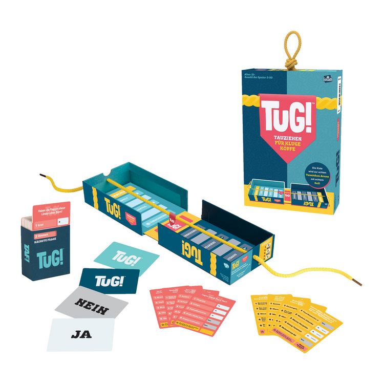 Goliath Tug Trivia – Gioco Da Tavolo A Squadre Con Tiro Alla Fune E 1400 Domande, Per Adulti E Ragazzi Dai 12 Anni