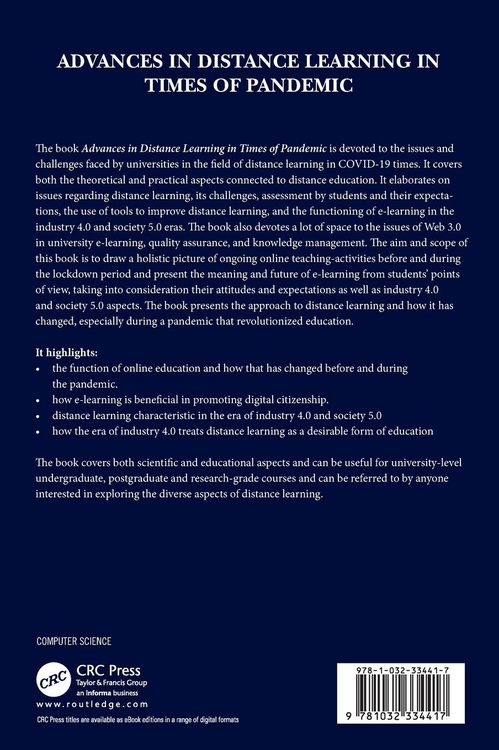 Produktbild: Advances in Distance Learning in Times of Pandemic