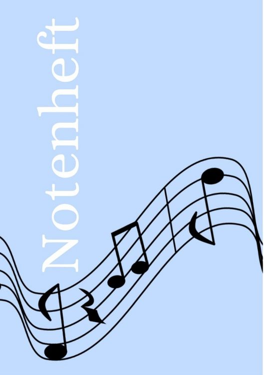 Produktbild: Notenheft: DIN A5 Notenlinienheft | 44 Seiten mit 12 Notenzeilen / Systeme pro Blatt | Papier 90g/m&sup2; | Musikheft mit Notenlinien
