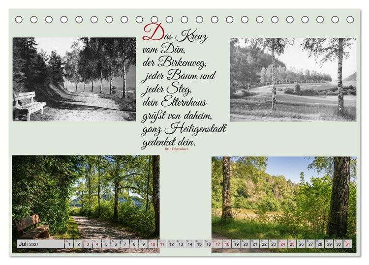 Produktbild: Zeitreise durch Heilbad Heiligenstadt - Die 1960er Jahre und Heute (Tischkalender 2027 DIN A5 quer), CALVENDO Monatskalender