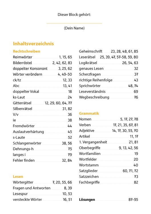 Produktbild: Mein R&auml;tselblock Deutsch 3. Klasse