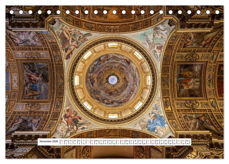 Produktbild: Gew&ouml;lbe des Glaubens &ndash; Kirchendecken Europas (Tischkalender 2026 DIN A5 quer), CALVENDO Monatskalender